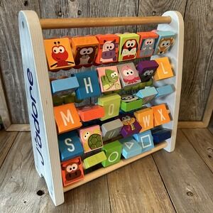 J'Adore Double Sided Abacus Learning Math Beads/Letters W/ Corrosponding Animals